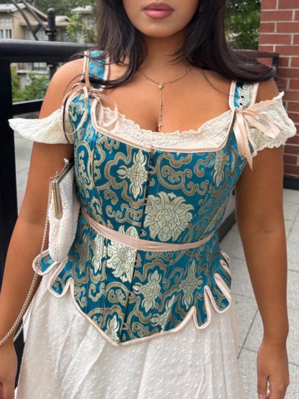 Fairytale Blue Lace-Up Corset Women’s US 8/10